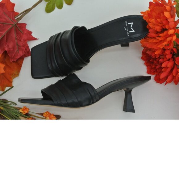 Marc Fisher Ltd Black Leather Strappy Sandals Size 8M - Picture 10 of 10